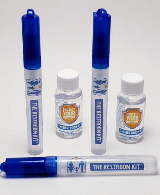 The Restroom Kit - public restroom survival kit - mist spray hand sanitizer - gel hand sanitizer