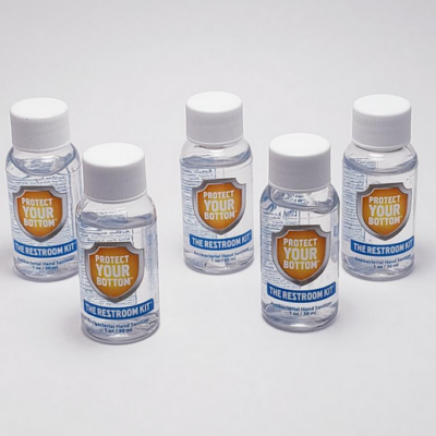 Gel Hand Sanitizer - toiletries travel pack - public toilet survival kit - travel toiletries